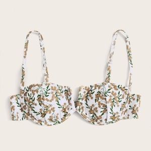 Floral v wired bikini top!